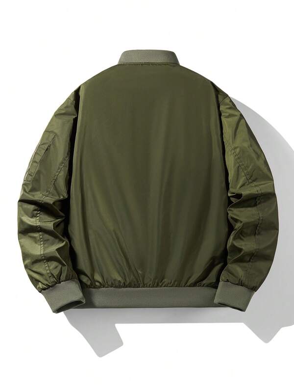 Men's Solid Color Thin Baseball Collar Casual Retro New Jacket Spring Autumn
