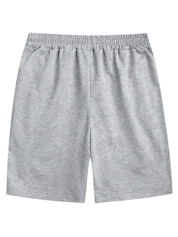 Men's simple solid color drawstring waist shorts, casual knee-length shorts for going out, suitable as gifts for husbands and boyfriends Men's simple solid color drawstring waist shorts, casual knee-length shorts for going out, suitable as gifts for husbands and boyfriends