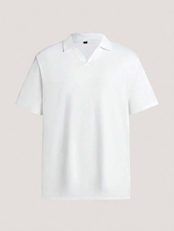 Men's Vintage American Style Polo Shirt, Summer Short Sleeve T-Shirt