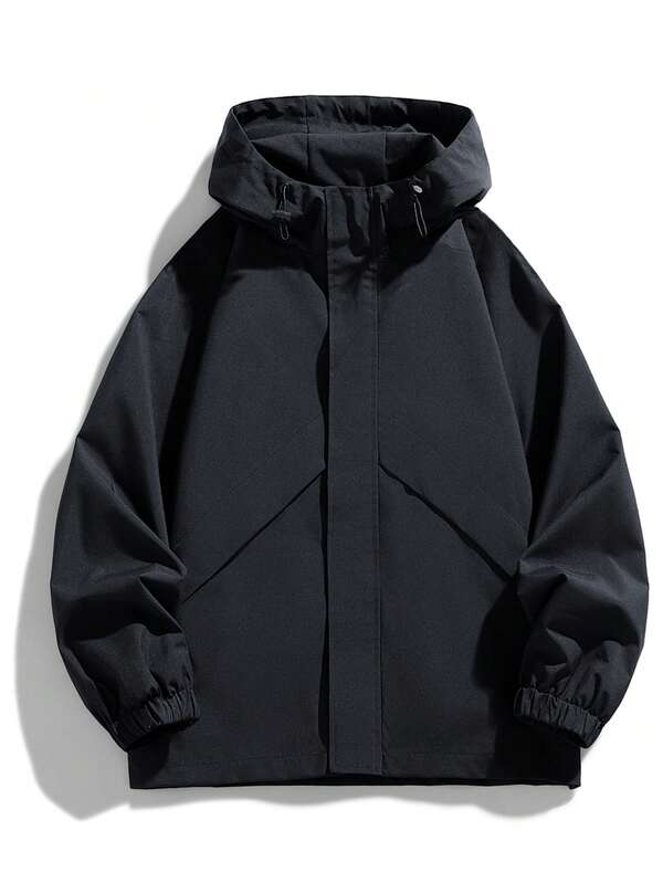 New Men's Lightweight Zip-Up Hooded Long Sleeve Jacket Suitable For Spring And Autumn Outdoor Wear