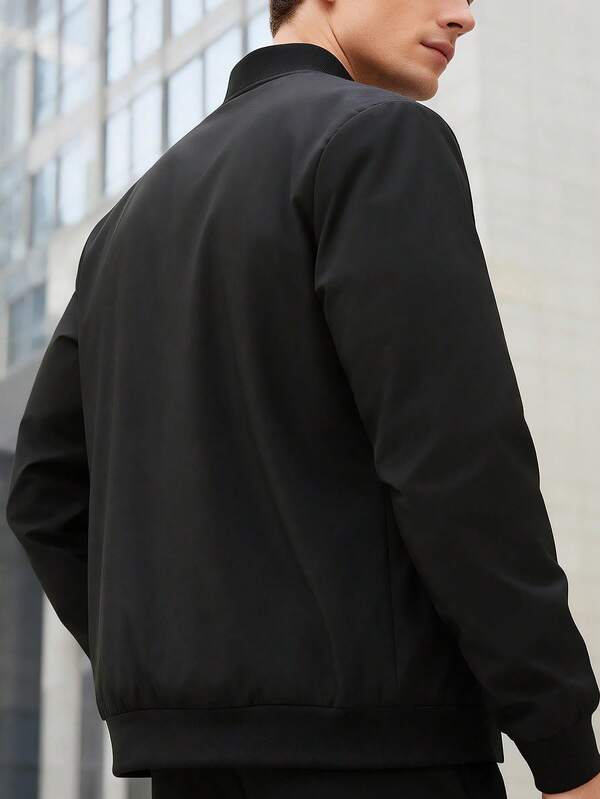 Men's Casual Solid Color Commuter Zip-Up Jacket Jacket For Men Men's Casual Solid Color Commuter Zip-Up Jacket Jacket For Men
