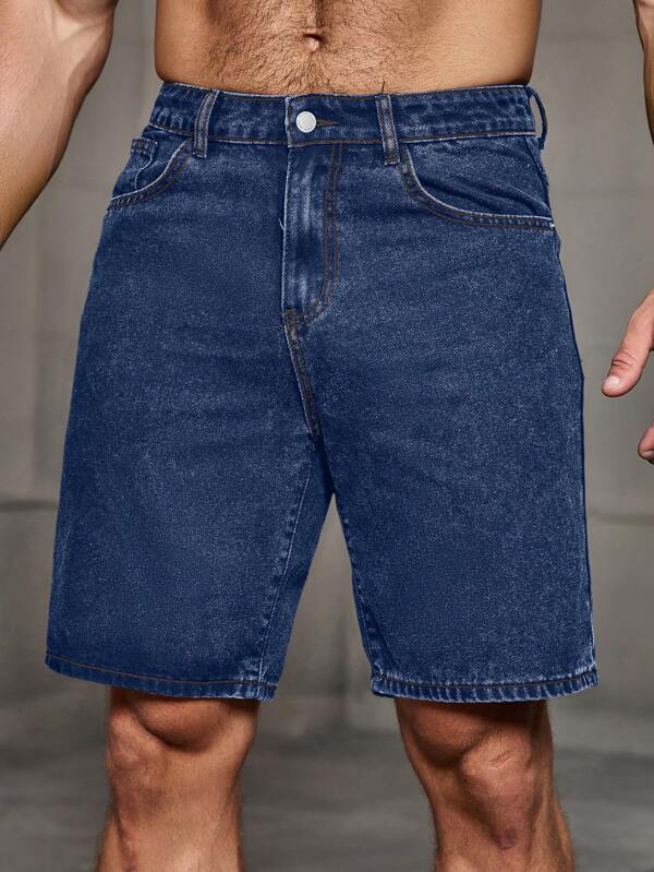 Men's Grey Distressed Denim Loose Shorts Jorts Men's Grey Distressed Denim Loose Shorts Jorts