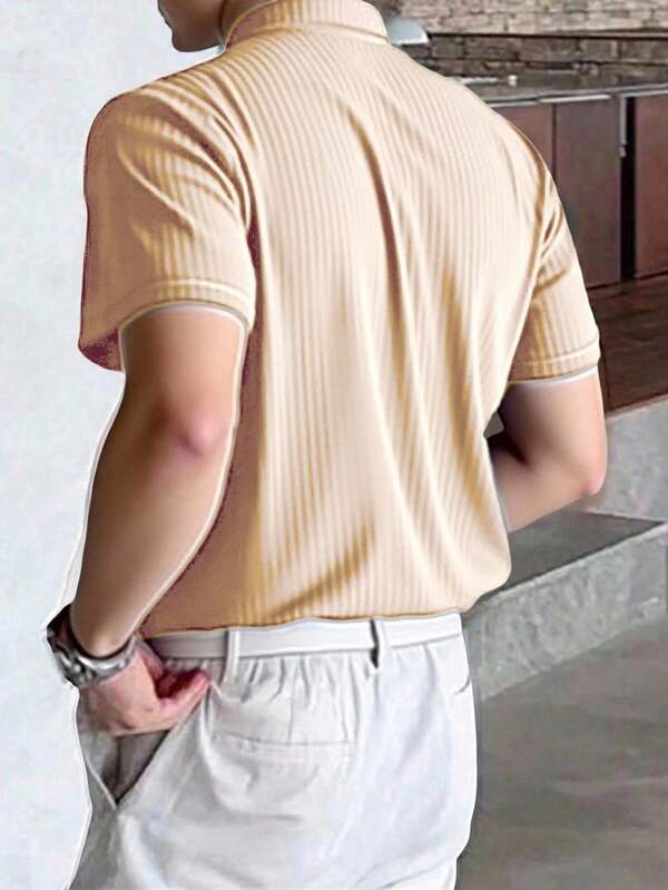Men's Solid Color Short Sleeve Polo Shirt Men's Solid Color Short Sleeve Polo Shirt