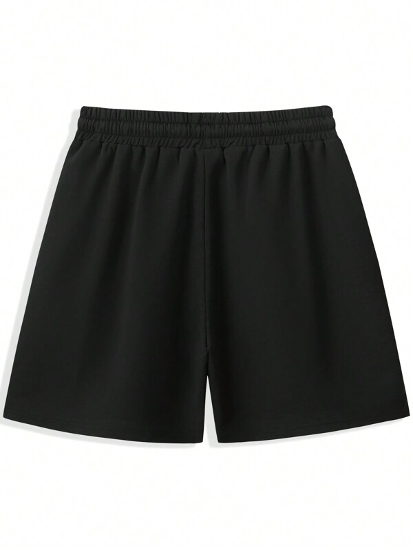 Men's Football Style Printed Drawstring Waist Shorts Men's Football Style Printed Drawstring Waist Shorts